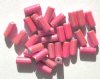 25 10x4mm Pink Tube Miracle Beads